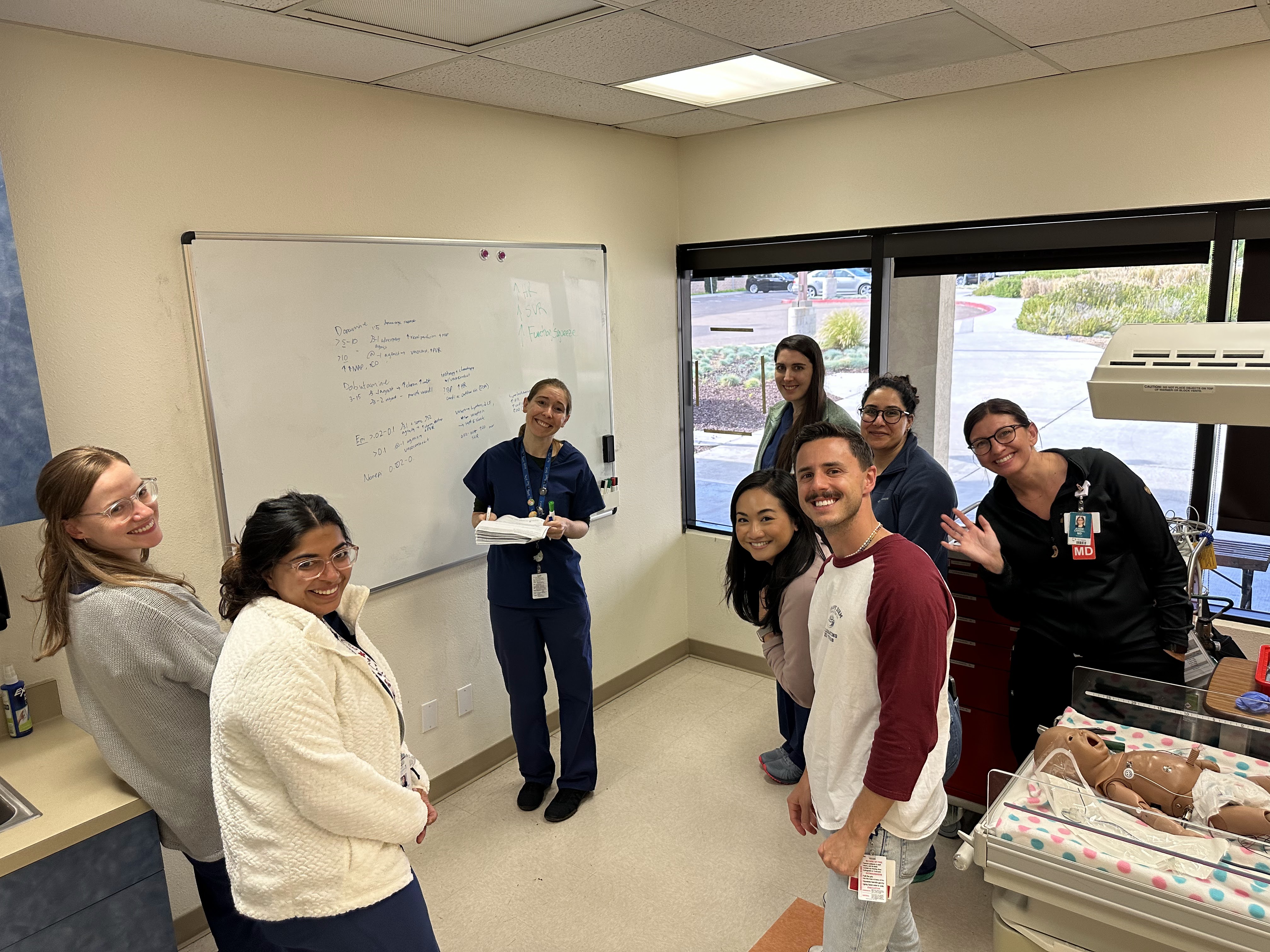 Neonatal Fellows learning in hospital